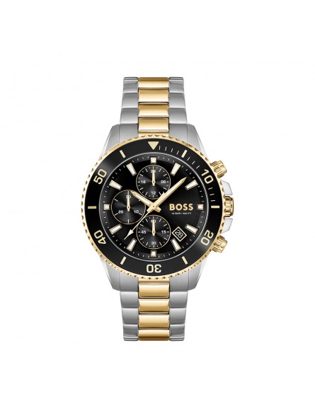 Hugo Boss - Montre Admiral Métal Argenté Doré - Ref 1513908