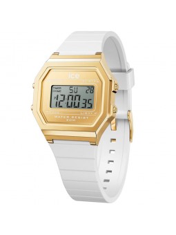 Ice Watch - Montre Collection Ice Digit Retro silicone blanc - Ref 022049
