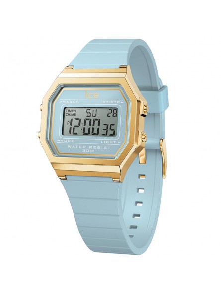 Ice Watch - Montre Collection Ice Digit Retro Silicone Bleu - Ref 022058