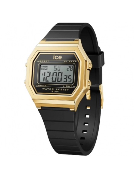 Ice Watch - Montre Collection Ice Digit Retro Silicone Noir - Ref 022064