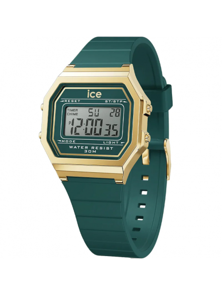 Ice Watch - Montre Collection Ice Digit Retro Silicone Vert - Ref 022069