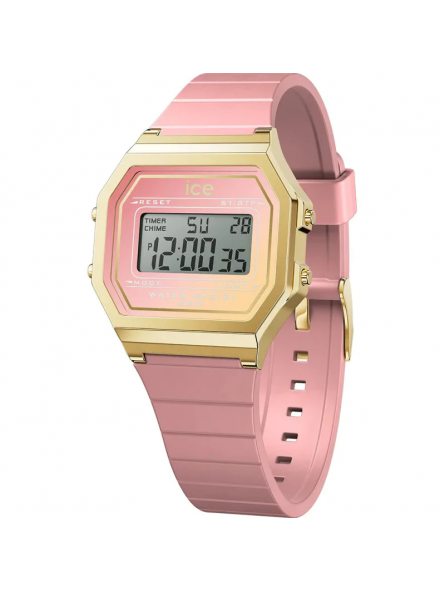Ice Watch - Montre Collection Ice Digit Retro Silicone Rose - Ref 022715