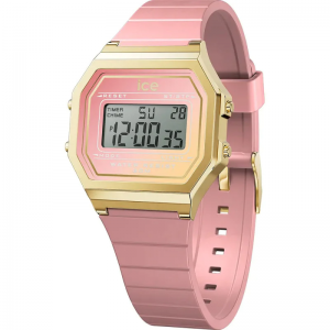 Ice Watch - Montre Collection Ice Digit Retro Silicone Rose - Ref 022715
