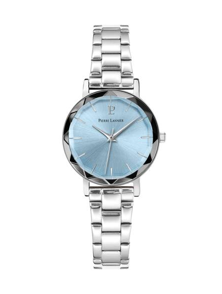 Pierre Lannier - Montre Femme Cadran bleu ciel - Bracelet acier - Ref 011L661