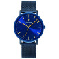Pierre Lannier - Montre Homme Essential - maille milanaise - cadran bleu - Ref 218F466