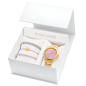 Pierre Lannier - Montre Femme Coffret  Roxane - Cadran rose - Bracelet acier doré - Ref 377F552