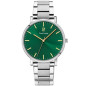 Pierre Lannier - Montre Homme Essential - Bracelet acier - cadran vert - Ref 251G171