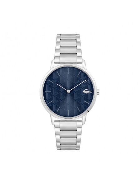 Lacoste - Montre Homme - Crocorigin - Cadran Bleu - Bracelet Acier - Ref 2011305