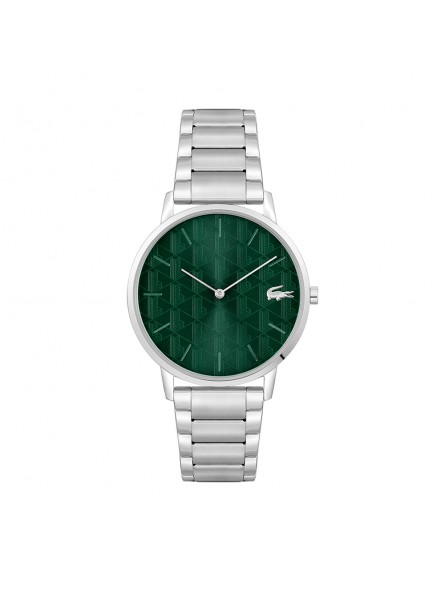 Lacoste - Montre Homme - Crocorigin - Cadran Vert - Bracelet Acier - Ref 2011311