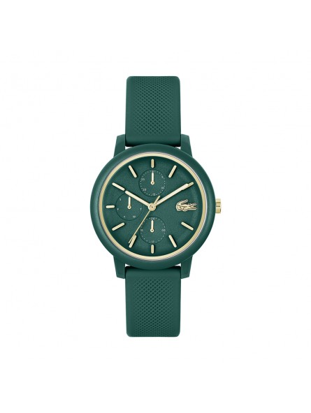 Lacoste - Montre Femme - Multifonction - Cadran Vert - Bracelet Silicone Vert - Ref 2001329