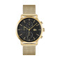 Lacoste - Montre Homme - Replay - Multifonction - Cadran Noir - Bracelet Acier Maille Milanaise doré - Ref 2011195