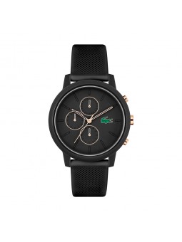 Lacoste - Montre Collection 12.12 Chrono Silicone Noir - Ref 2011247