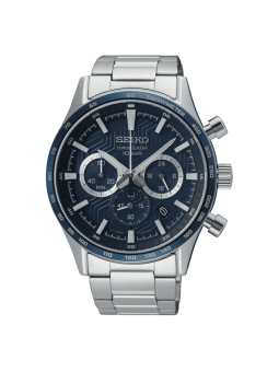 Seiko - Montre Sport Quartz Chronographe Bleu - Ref SSB445P1
