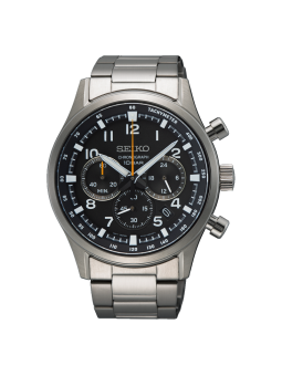 Seiko - Montre Sport Quartz Chronographe cadran noir - Ref SSB447P1
