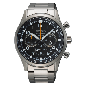 Seiko - Montre Sport Quartz Chronographe cadran noir - Ref SSB447P1