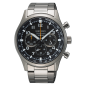 Seiko - Montre Homme - Sport Quartz Chrono Noire Metal - Ref SSB447P1