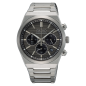 Seiko - Montre Homme - Sport Quartz Homme Chrono 1970 - Cadran noir - Bracelet acier - Ref SSB455P1
