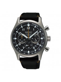 Seiko - Montre Sport Quartz Chronographe cadran noir - Ref SSB449P1