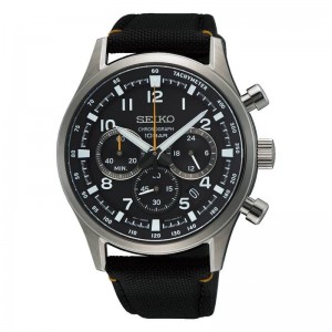 Seiko - Montre Sport Quartz Chronographe cadran noir - Ref SSB449P1