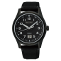 Seiko - Montre Homme - Sport Quartz 3 Hands Grande Date Homme Noire Textile Noir - Ref SUR571P1
