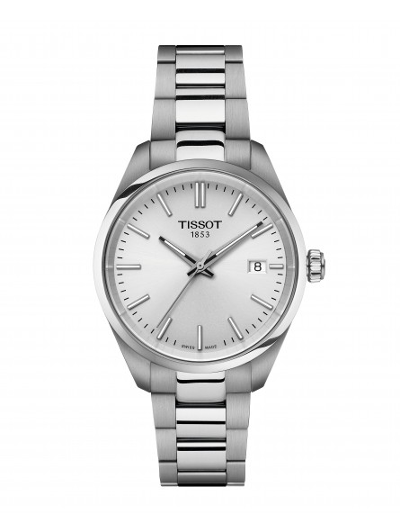 Tissot - Montre Femme PR100 - Cadran blanc - Bracelet acier - Ref T1502101103100