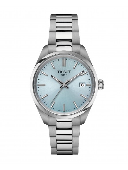 Tissot - Montre Femme PR100 - Cadran bleu clair - Bracelet acier - Ref T1502101135100