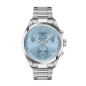 Tissot - Montre Homme - Pr100 Chrono - Bracelet acier - cadran bleu clair - Ref T1504171135100