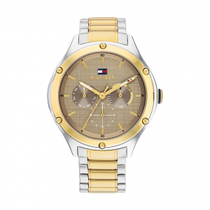 Tommy Hilfiger Montres - Montre Lexi Taupe bracelet acier bicolore - Ref 1782658