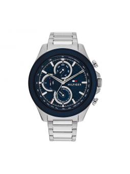 Tommy Hilfiger Montres - Montre Clark bleue bracelet acier  - Ref 1792080