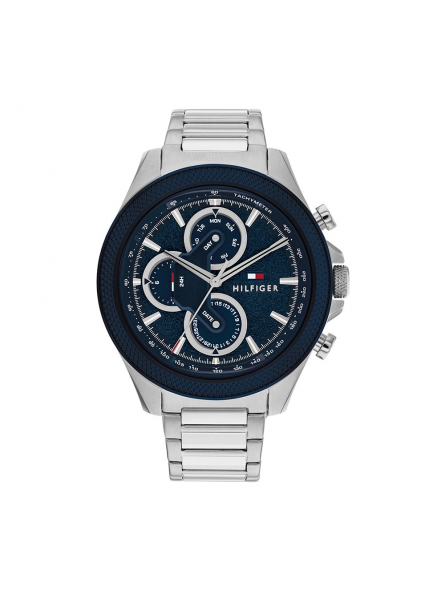 Tommy Hilfiger - Montre Homme - Clark - Multifonction - Cadran Bleu Marine - Bracelet Acier - Ref 1792080