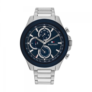Tommy Hilfiger Montres - Montre Clark bleue bracelet acier  - Ref 1792080