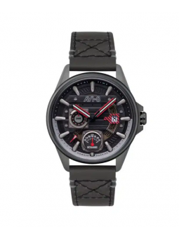 AVI-8 - Montre Homme - Hawker Harrier Farley - multifonction - cadran noir - bracelet cuir - Ref AV-4098-04
