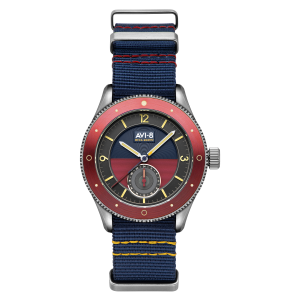 AVI-8 - Montre Homme - Flyboy Sector - Cadran Bicocolore - bracelet nato nylon bleu - Ref AV-4112-04