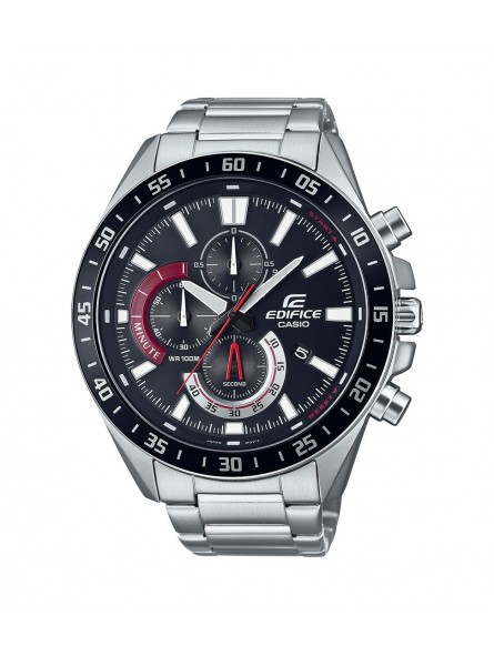 Casio - Montre Homme - Chronographe - bracelet acier - cadran noir - Ref EFV-620D-1A4VUEF