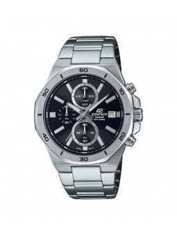 Casio - Montre Homme - Edifice - bracelet acier - cadran noir - Ref EFV-640D-1AVUEF