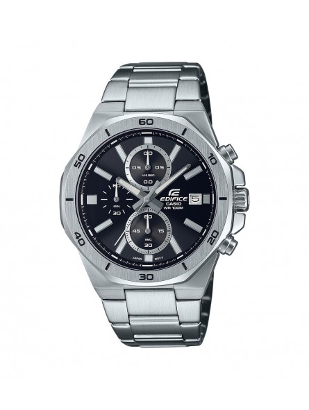 Casio - Montre Homme - Edifice - bracelet acier - cadran noir - Ref EFV-640D-1AVUEF