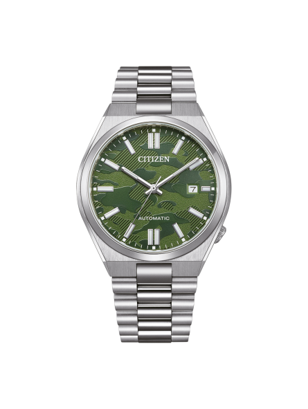 Citizen - Montre Homme - Tsuyosa Automatic  - Bracelet acier - Cadran kaki - Ref NJ0159-86X