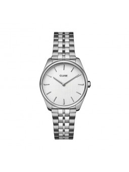 Cluse - Montre Femme - Féroce Petite - bracelet acier argenté - cadran blanc - Ref CW11219