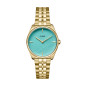 Cluse - Montre Femme - Féroce Petite - bracelet acier doré - cadran bleu - Ref CW11220