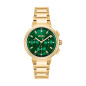 Hugo Boss - Montre Femme - Mouvement Quartz Multifonction - acier doré - cadran vert - Ref 1502679
