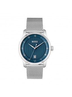 Hugo Boss - Montre Homme - Principe - Cadran Acier Bleu - Bracelet acier - Ref 1514115