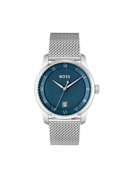 Hugo Boss - Montre Homme - Principe - Cadran Acier Bleu - Bracelet acier - Ref 1514115