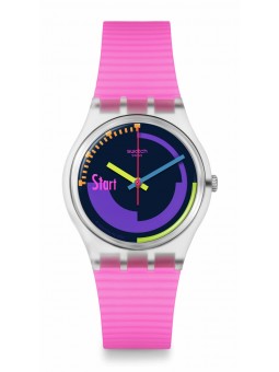 Swatch - Montre Mixte - Swatch Neon Pink Podium - Ref SO28K111