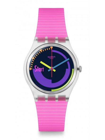 Swatch - Montre Mixte - Swatch Neon Pink Podium - Ref SO28K111