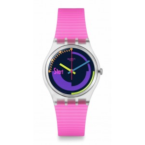 Swatch - Montre Mixte - Swatch Neon Pink Podium - Ref SO28K111