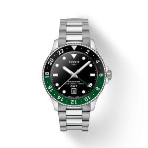 Tissot - Montre Homme - Seastar - Cadran vert noir - Bracelet acier - Ref T1208521105100