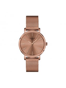 Tissot - Montre Femme - Everytime - Bracelet acier doré rose - Cadran Rose - Ref T1432103333100