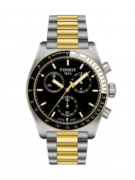Tissot - Montre Homme - Pr516 - Cadran noir - Bracelet acier bicolore - Ref T1494172205100