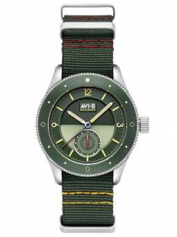 AVI-8 - Montre Homme - Flyboy Sector - Cadran vert kaki - bracelet nato nylon kaki - Ref AV-4112-02