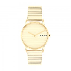 Calvin Klein - Montre Femme - CK Feel - Cadran et Bracelet Acier doré - Ref 25100035